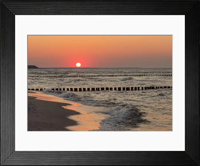 Framed Print : Sunset at the beach of Zingst, Fisch-Darss-Zingst Peninsula, Fischland, Mecklenburg-Western Pomerania, Germany Framed Print : Sunset at the beach of Zingst, Fisch-Darss-Zingst Peninsula, Fischland, Mecklenburg-Western Pomerania, Germany