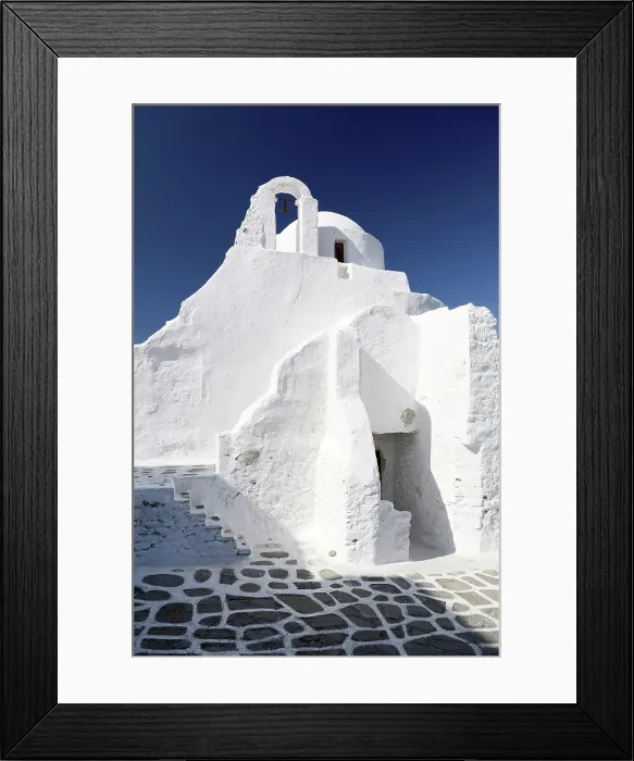 Framed Print : Church of Panagia Paraportiani (Icing sugar church), Chora (Mykonos Town), Mykonos, Cyclades Islands, Greece, Europe Framed Print : Church of Panagia Paraportiani (Icing sugar church), Chora (Mykonos Town), Mykonos, Cyclades Islands, Greece, Europe