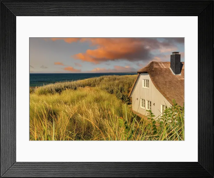 Framed Print : Dyke house at the beach of Ahrenshoop, Fisch-Darss-Zingst Peninsula, Fischland, Mecklenburg-Western Pomerania, Germany Framed Print : Dyke house at the beach of Ahrenshoop, Fisch-Darss-Zingst Peninsula, Fischland, Mecklenburg-Western Pomerania, Germany