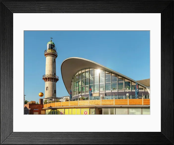 Framed Print : Lighthouse and Teepott building, Warnemunde, Baltic Sea, Mecklenburg-Western Pomerania, Germany Framed Print : Lighthouse and Teepott building, Warnemunde, Baltic Sea, Mecklenburg-Western Pomerania, Germany