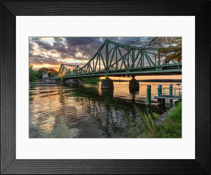 Framed Print : Glienicker Brucke Bridge, Havel River, Potsdam, Brandenburg, Germany Framed Print : Glienicker Brucke Bridge, Havel River, Potsdam, Brandenburg, Germany
