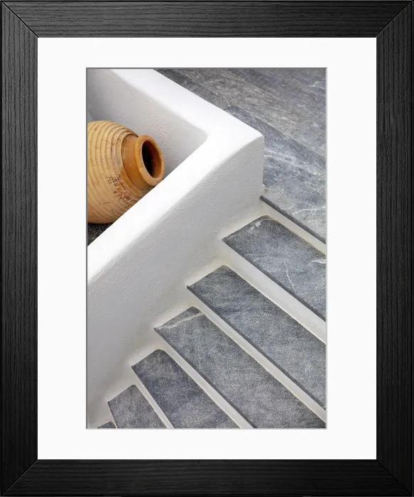 Framed Print : Grey steps, Imerovigli, Santorini, Cyclades Islands, Greece, Europe Framed Print : Grey steps, Imerovigli, Santorini, Cyclades Islands, Greece, Europe