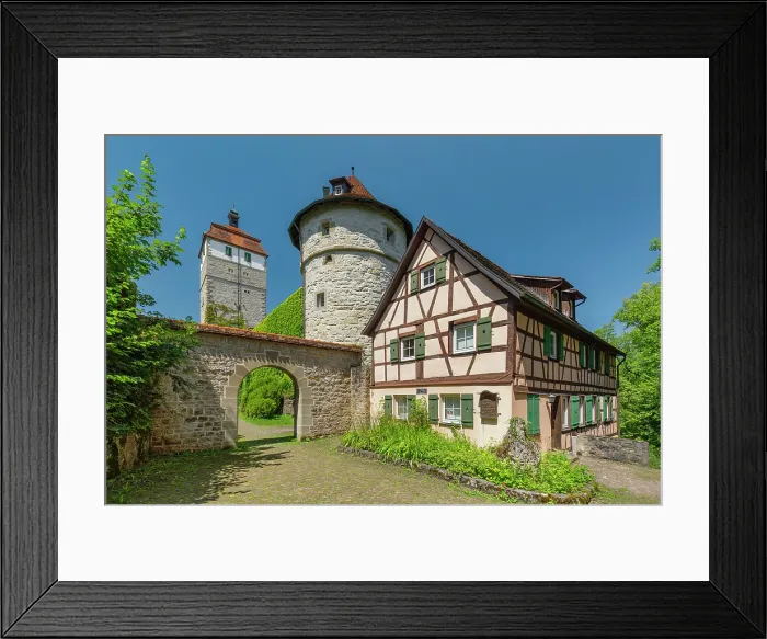 Framed Print : Local Museum at the Town Wall with Stadttorturm Tower and Sixischer Turm Tower, Vellberg, Hohenlohe, Baden-Württemberg, Germany Framed Print : Local Museum at the Town Wall with Stadttorturm Tower and Sixischer Turm Tower, Vellberg, Hohenlohe, Baden-Württemberg, Germany