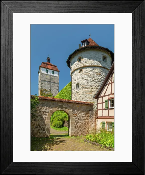 Framed Print : Local Museum at the Town Wall with Stadttorturm Tower and Sixischer Turm Tower, Vellberg, Hohenlohe, Baden-Württemberg, Germany Framed Print : Local Museum at the Town Wall with Stadttorturm Tower and Sixischer Turm Tower, Vellberg, Hohenlohe, Baden-Württemberg, Germany