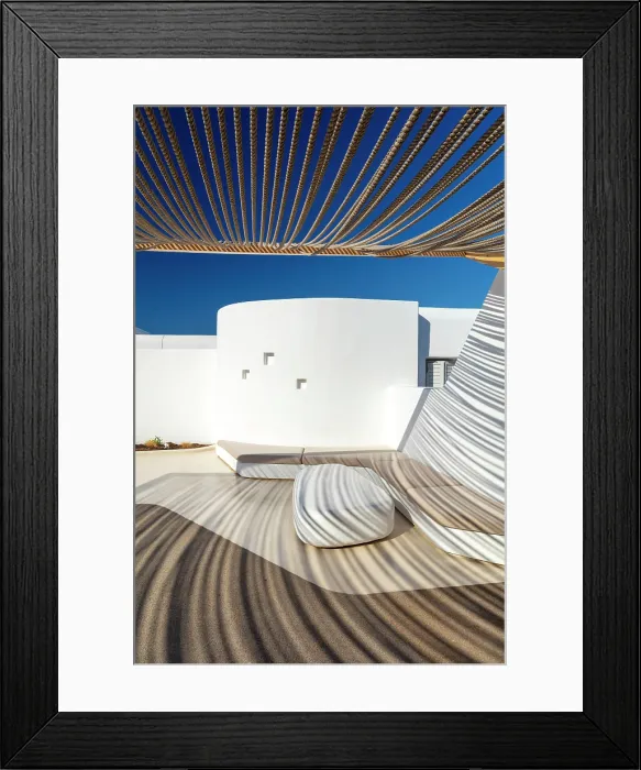 Framed Print : Modern whitewashed house, Chora (Mykonos Town), Mykonos, Cyclades Islands, Greece, Europe