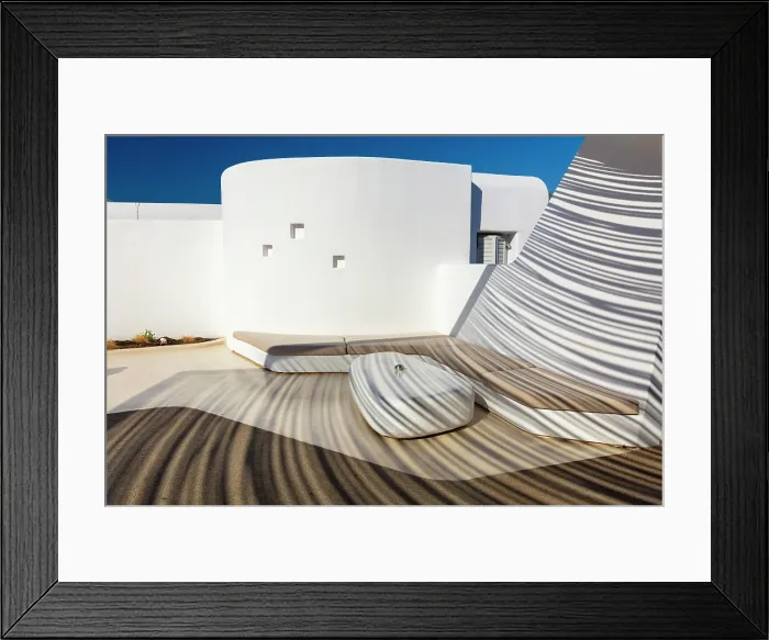 Framed Print : Modern whitewashed house, Chora (Mykonos Town), Mykonos, Cyclades Islands, Greece, Europe