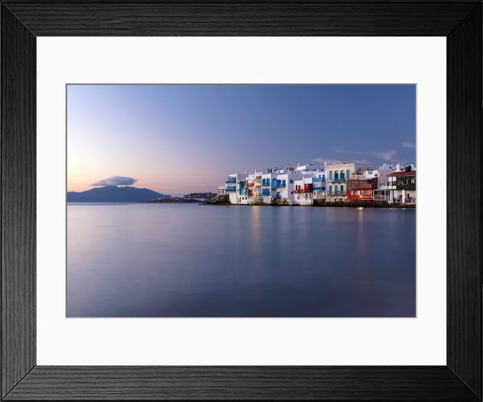 Framed Print : Little Venice at dusk, Mykonos Town, Mykonos, Cyclades Islands, Greece Framed Print : Little Venice at dusk, Mykonos Town, Mykonos, Cyclades Islands, Greece