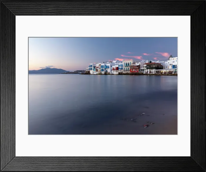 Framed Print : Little Venice at dusk, Mykonos Town, Mykonos, Cyclades Islands, Greece Framed Print : Little Venice at dusk, Mykonos Town, Mykonos, Cyclades Islands, Greece
