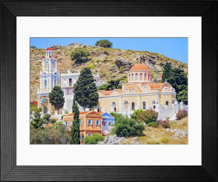 Framed Print : Church of Evangelismos (also known as Annunciation Church), Gialos, Symi Island, Dodecanese Islands, Greece Framed Print : Church of Evangelismos (also known as Annunciation Church), Gialos, Symi Island, Dodecanese Islands, Greece