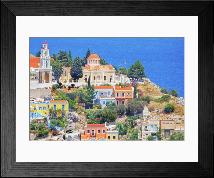 Framed Print : Church of Evangelismos (also known as Annunciation Church), Gialos, Symi Island, Dodecanese Islands, Greece