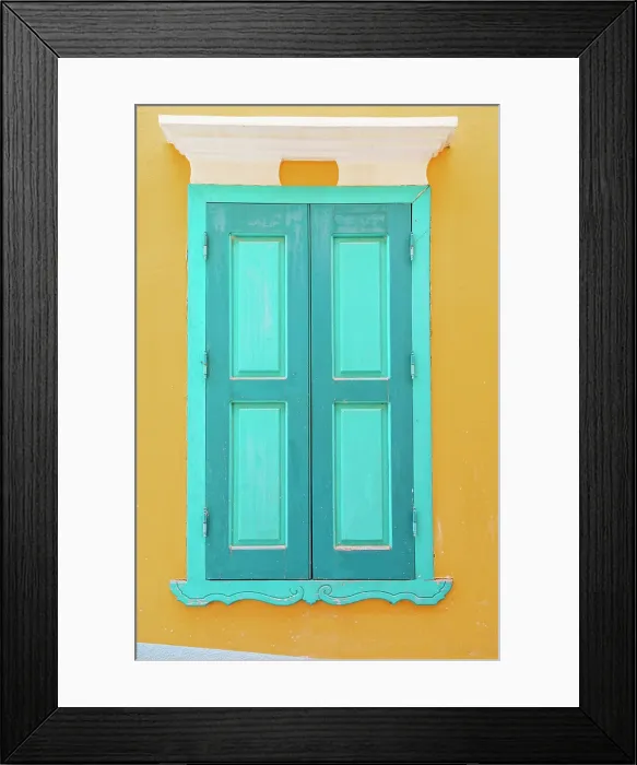 Framed Print : Traditional house window, Gialos, Symi Island, Dodecanese Islands, Greece Framed Print : Traditional house window, Gialos, Symi Island, Dodecanese Islands, Greece