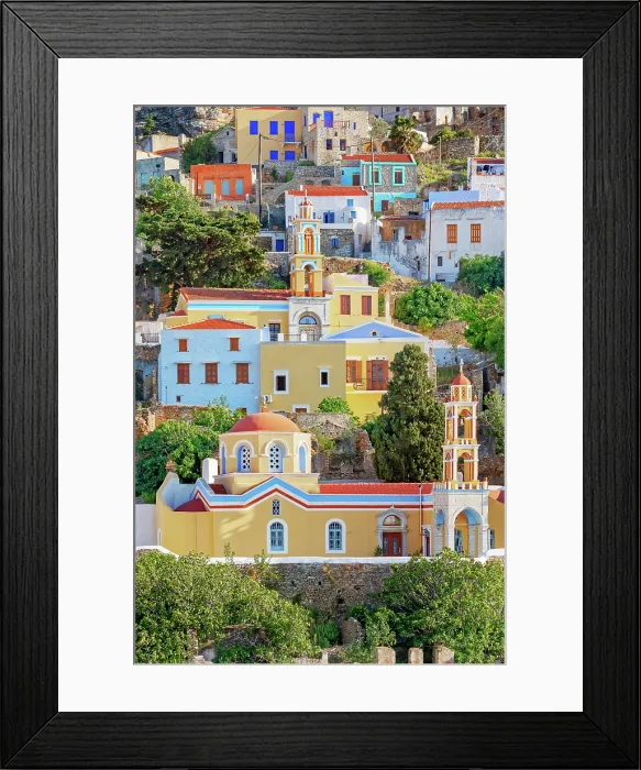 Framed Print : Orthodox church, Chorio, Symi Island, Dodecanese Islands, Greece Framed Print : Orthodox church, Chorio, Symi Island, Dodecanese Islands, Greece