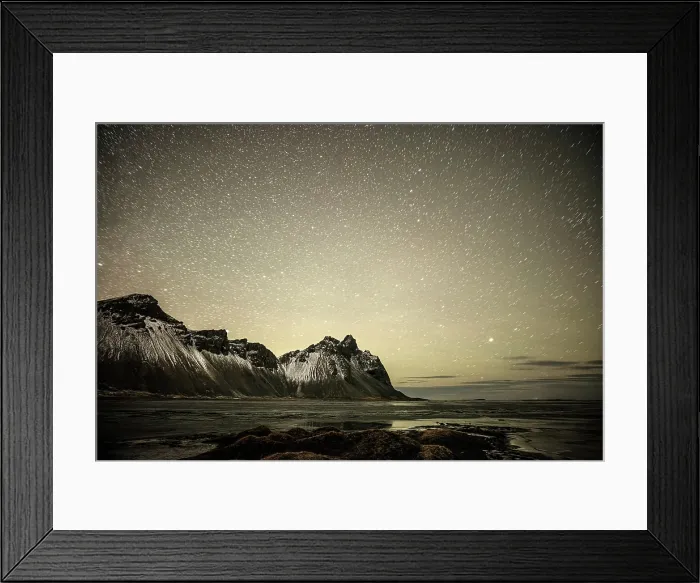 Framed Print : Vestrahorn under a starry night sky, Stokksnes, near Hofn, Southeast Iceland Framed Print : Vestrahorn under a starry night sky, Stokksnes, near Hofn, Southeast Iceland