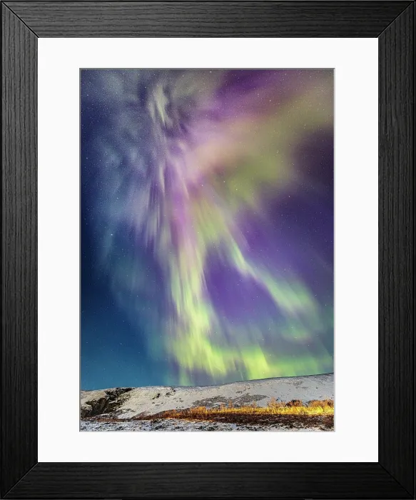 Framed Print : Aurora Borealis (Northern Lights) near Jokulsarlon, Iceland Framed Print : Aurora Borealis (Northern Lights) near Jokulsarlon, Iceland