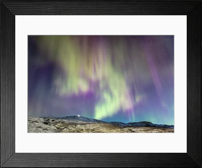 Framed Print : Aurora Borealis (Northern Lights) near Jokulsarlon, Iceland Framed Print : Aurora Borealis (Northern Lights) near Jokulsarlon, Iceland