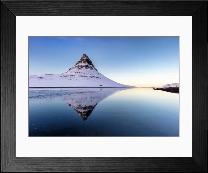 Framed Print : Kirkjufell (Church Mountain) and its reflection in a calm lake on a winter afternoon, Grundarfjordur, Snaefellsnes Peninsula, West Iceland Framed Print : Kirkjufell (Church Mountain) and its reflection in a calm lake on a winter afternoon, Grundarfjordur, Snaefellsnes Peninsula, West Iceland