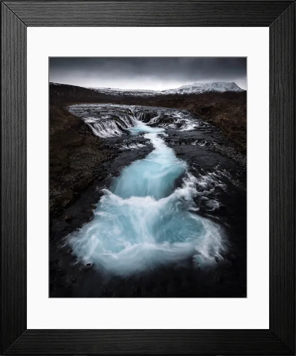 Framed Print : The powder blue waters of Bruarfoss, Bruar River, Iceland Framed Print : The powder blue waters of Bruarfoss, Bruar River, Iceland