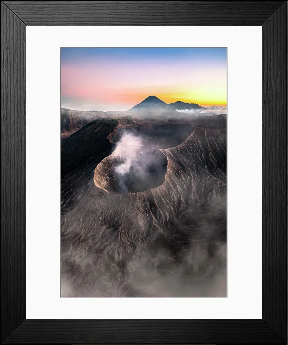 Framed Print : Smoke emitted from volcanoes craters, Bromo Tengger Semeru National Park, East Java, Indonesia Framed Print : Smoke emitted from volcanoes craters, Bromo Tengger Semeru National Park, East Java, Indonesia