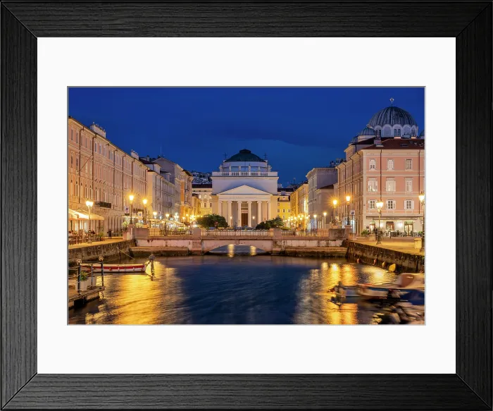 Framed Print : Canal Grande (Grand Canal) with Sant'Antonio Taumaturgo Church in the background, Trieste, Friuli-Venezia Giulia, Italy Framed Print : Canal Grande (Grand Canal) with Sant'Antonio Taumaturgo Church in the background, Trieste, Friuli-Venezia Giulia, Italy