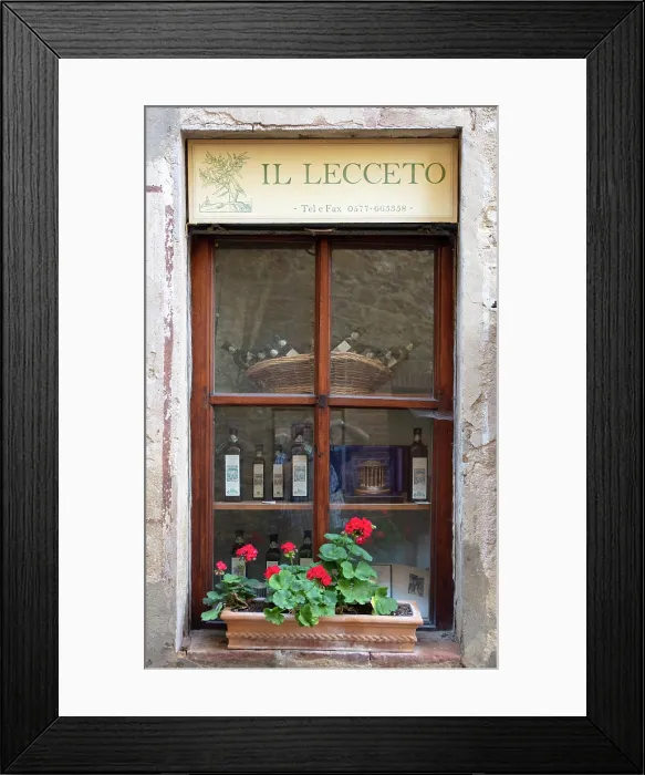 Framed Print : Shop window in the ancient village of Montisi, Montalcino, Province of Siena, Tuscany, Italy Framed Print : Shop window in the ancient village of Montisi, Montalcino, Province of Siena, Tuscany, Italy