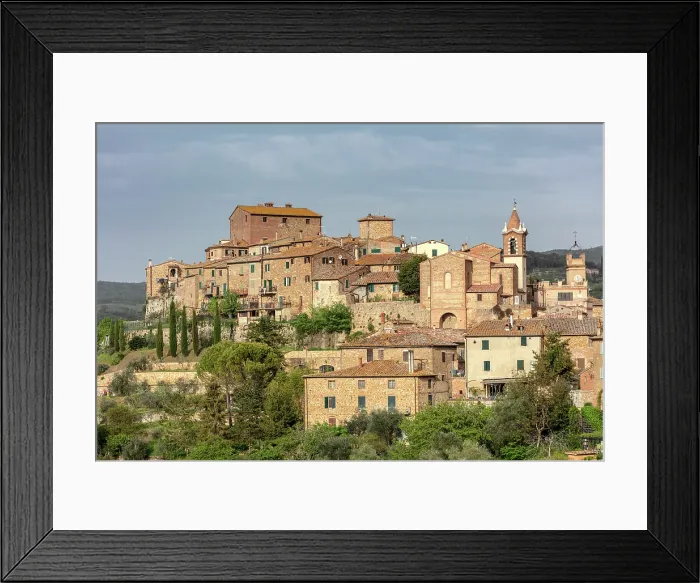 Framed Print : The ancient village of Montisi against a stormy sky, Montalcino, Province of Siena, Tuscany, Italy Framed Print : The ancient village of Montisi against a stormy sky, Montalcino, Province of Siena, Tuscany, Italy