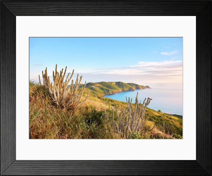 Framed Print : The Buzios coastline landscape at sunrise, Rio de Janeiro, Brazil Framed Print : The Buzios coastline landscape at sunrise, Rio de Janeiro, Brazil