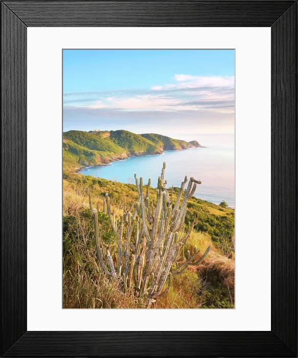 Framed Print : The Buzios coastline landscape at sunrise, Rio de Janeiro, Brazil Framed Print : The Buzios coastline landscape at sunrise, Rio de Janeiro, Brazil