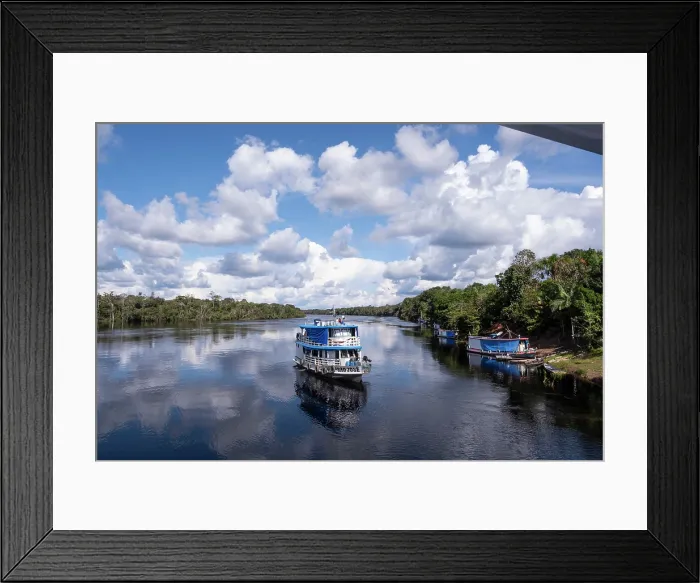 Framed Print : Americas, South America, Brazil, Amazonas, Brazilian Amazon, Rio Negro Basin, Unini River, Central Amazon Conservation Complex
