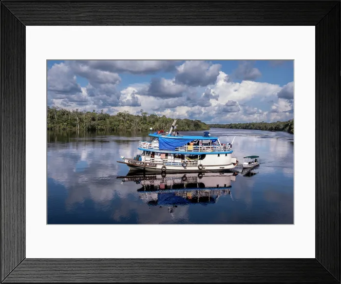 Framed Print : Americas, South America, Brazil, Amazonas, Brazilian Amazon, Rio Negro Basin, Unini River, Central Amazon Conservation Complex