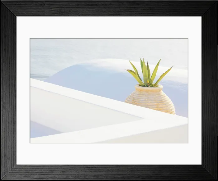 Framed Print : Whitewashed walls, large Greek urn and cactus, Oia, Santorini, Cyclades Islands, Greece, Europe Framed Print : Whitewashed walls, large Greek urn and cactus, Oia, Santorini, Cyclades Islands, Greece, Europe
