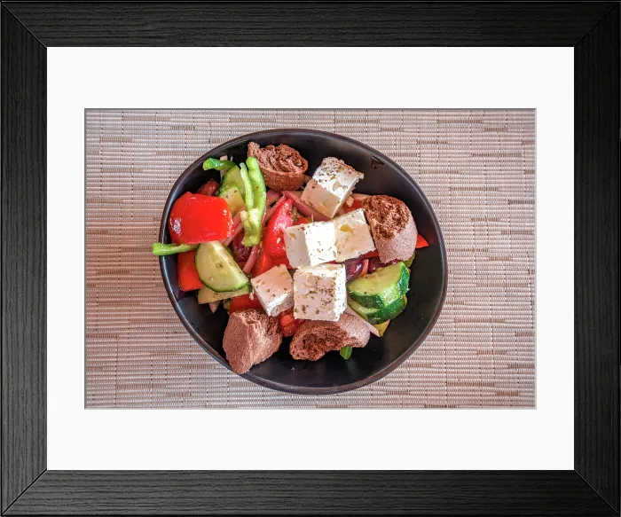 Framed Print : Traditional Greek salad, Greece Framed Print : Traditional Greek salad, Greece
