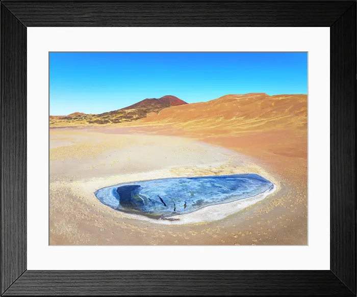 Framed Print : Lagoon at high altitude in the Puna de Atacama, Argentina Framed Print : Lagoon at high altitude in the Puna de Atacama, Argentina