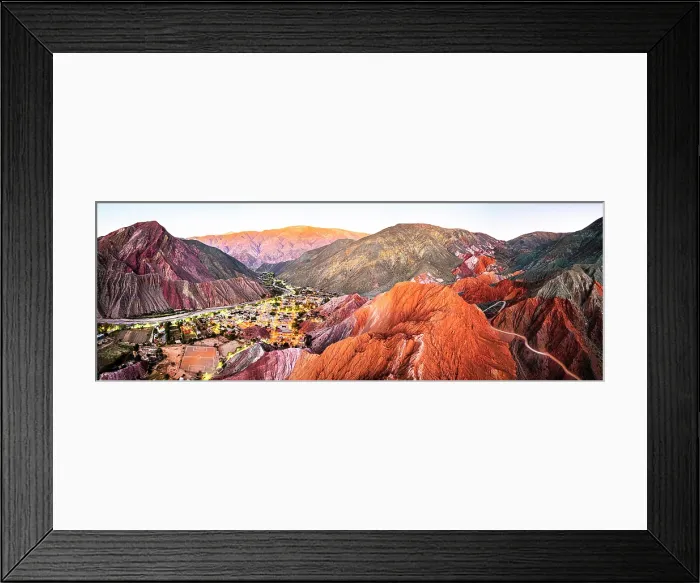 Framed Print : Purmamarca village and colorful mountains, Jujuy, Quebrada de Humahuaca, Argentina Framed Print : Purmamarca village and colorful mountains, Jujuy, Quebrada de Humahuaca, Argentina
