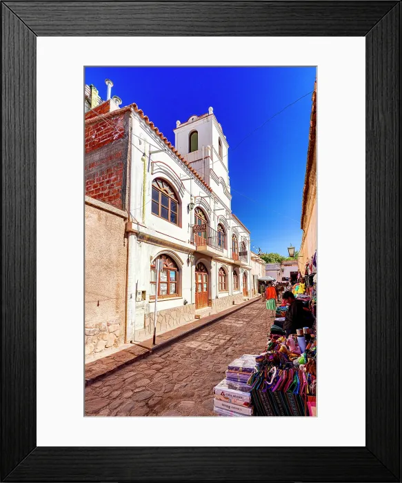 Framed Print : Crafts for sale in the old town of Humahuaca, Jujuy province, Argentina Framed Print : Crafts for sale in the old town of Humahuaca, Jujuy province, Argentina
