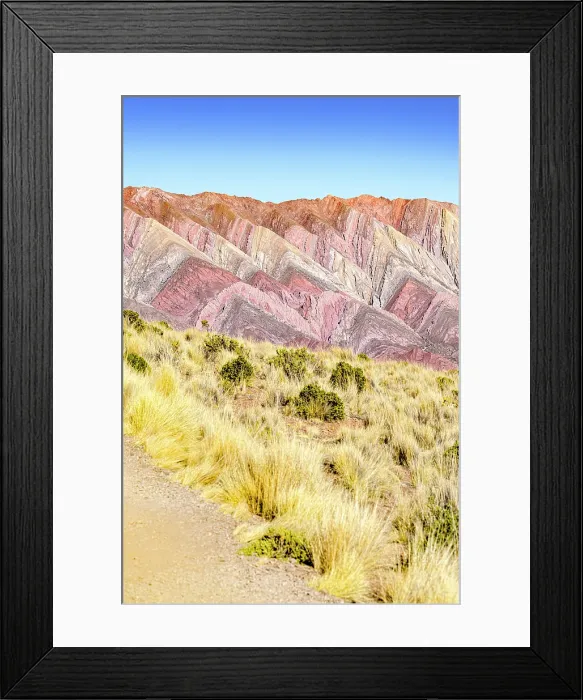 Framed Print : Path to Serrania de Hornocal, Humahuaca, Jujuy, Argentina Framed Print : Path to Serrania de Hornocal, Humahuaca, Jujuy, Argentina