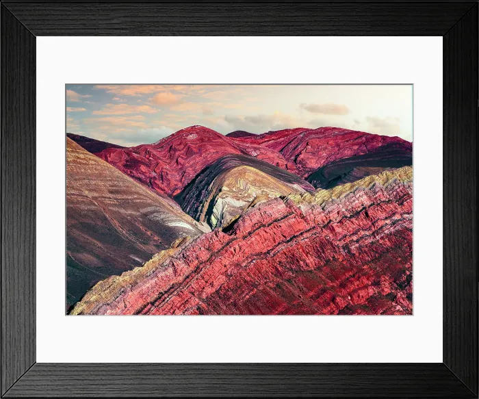 Framed Print : Red rock strata, Serrania de Hornocal, Humahuaca, Jujuy, Argentina Framed Print : Red rock strata, Serrania de Hornocal, Humahuaca, Jujuy, Argentina