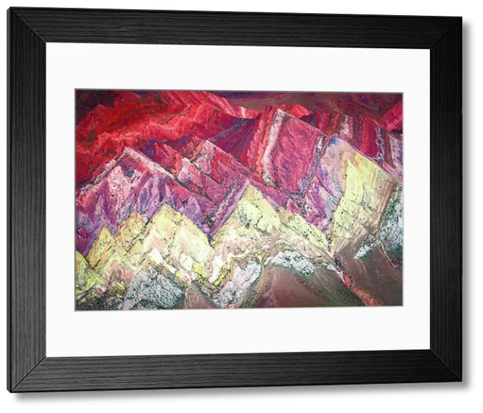 Framed Print : Colorful mountain patterns, Serrania de Hornocal, Humahuaca, Jujuy, Argentina Framed Print : Colorful mountain patterns, Serrania de Hornocal, Humahuaca, Jujuy, Argentina