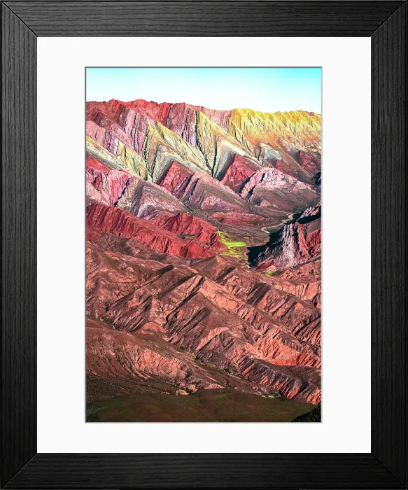Framed Print : Multicolored rock formations, Serrania de Hornocal, Humahuaca, Jujuy, Argentina Framed Print : Multicolored rock formations, Serrania de Hornocal, Humahuaca, Jujuy, Argentina