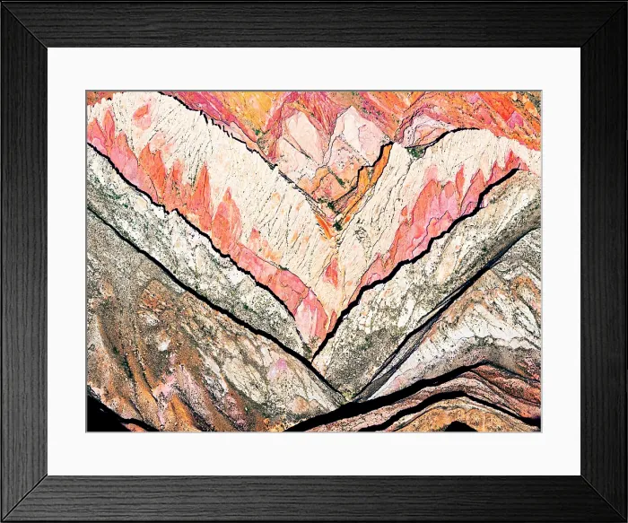Framed Print : Colorful rock strata, Serrania de Hornocal, Humahuaca, Jujuy, Argentina