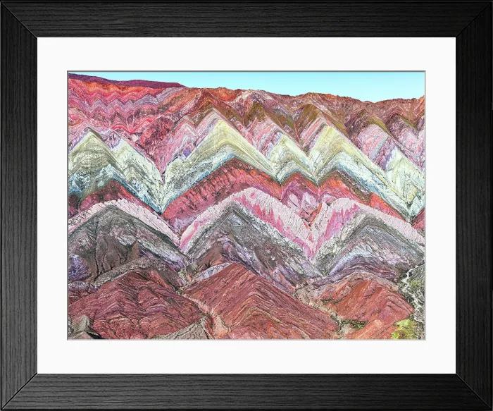 Framed Print : Striped colorful mountains, Serrania de Hornocal, Humahuaca, Jujuy, Argentina Framed Print : Striped colorful mountains, Serrania de Hornocal, Humahuaca, Jujuy, Argentina
