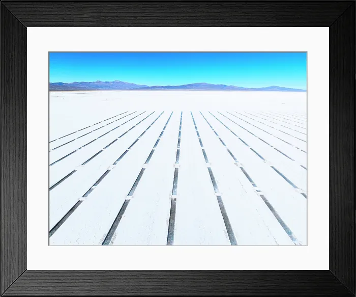 Framed Print : Salt evaporation lines on the surface of Salinas Grandes, Jujuy, Argentina Framed Print : Salt evaporation lines on the surface of Salinas Grandes, Jujuy, Argentina