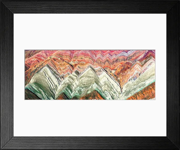 Framed Print : Vibrant striped rocks, Serrania de Hornocal, Humahuaca, Jujuy, Argentina Framed Print : Vibrant striped rocks, Serrania de Hornocal, Humahuaca, Jujuy, Argentina