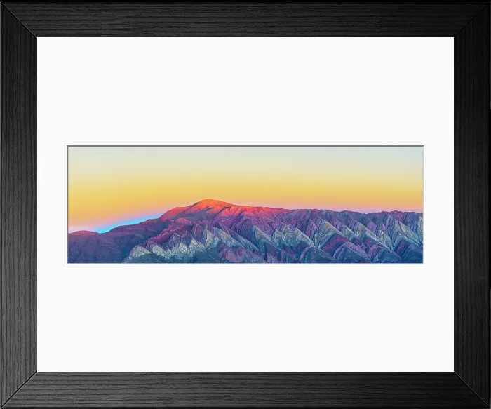 Framed Print : Colorful mountains at sunset, Serrania de Hornocal, Humahuaca, Jujuy, Argentina