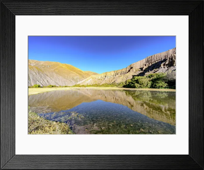 Framed Print : Lake reflecting mountains, Tumbaya, Jujuy, Argentina Framed Print : Lake reflecting mountains, Tumbaya, Jujuy, Argentina