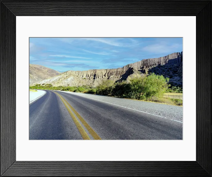 Framed Print : Road alongside rock formations, Tumbaya, Jujuy, Argentina Framed Print : Road alongside rock formations, Tumbaya, Jujuy, Argentina
