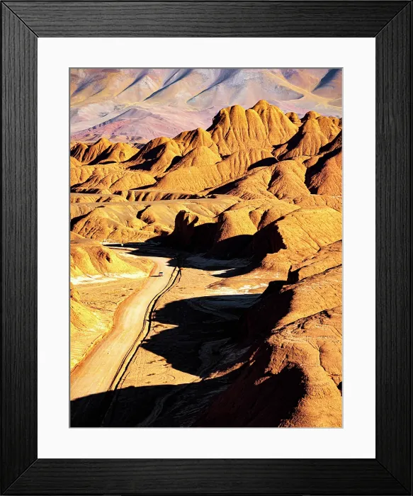 Framed Print : Road crossing the rocky landscape of Labyrinth desert, Puna, Salta, Argentina Framed Print : Road crossing the rocky landscape of Labyrinth desert, Puna, Salta, Argentina