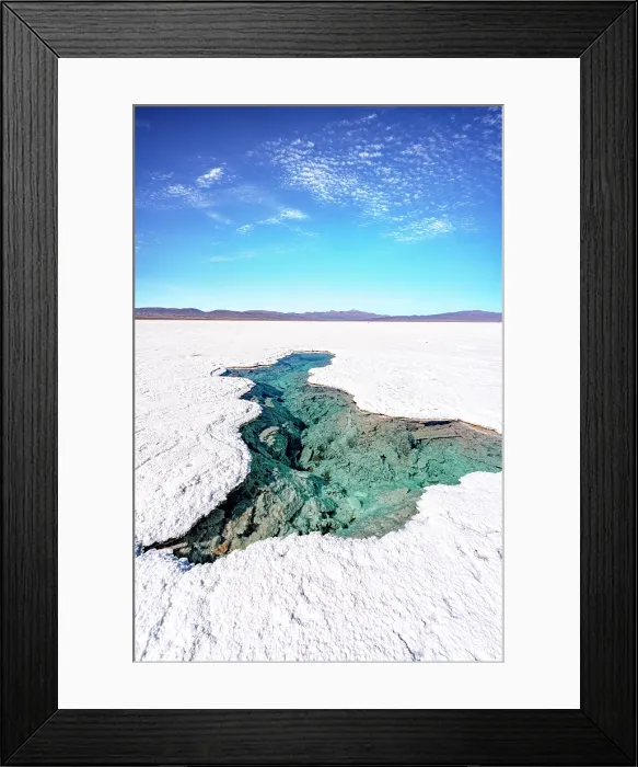 Framed Print : Turquoise salt ponds, Salinas Grandes, Jujuy, Argentina Framed Print : Turquoise salt ponds, Salinas Grandes, Jujuy, Argentina