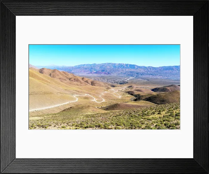 Framed Print : Winding road to Serrania de Hornocal, Humahuaca, Jujuy, Argentina Framed Print : Winding road to Serrania de Hornocal, Humahuaca, Jujuy, Argentina