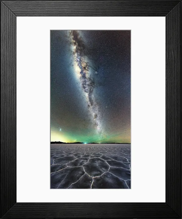 Framed Print : Milky Way over salt ponds, Salinas Grandes, Jujuy, Argentina Framed Print : Milky Way over salt ponds, Salinas Grandes, Jujuy, Argentina