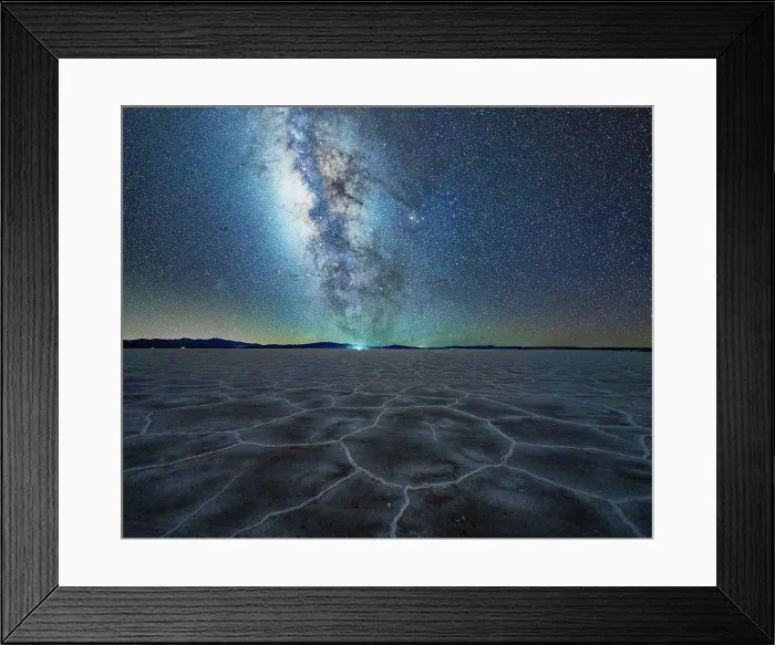 Framed Print : Cracked salt flats under the Milky Way, Salinas Grandes, Jujuy, Argentina Framed Print : Cracked salt flats under the Milky Way, Salinas Grandes, Jujuy, Argentina